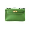 Hermes Kelly Pochette Vert Yucca Swift